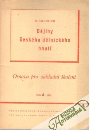 Obal knihy Dějiny českého dělnického hnutí