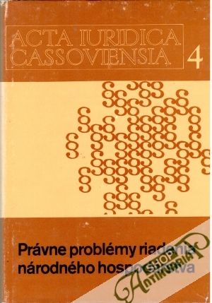 Obal knihy Právne problémy riadenia národného hospodárstva