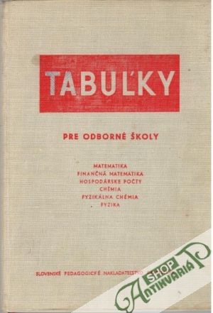 Obal knihy Tabuľky pre odborné školy