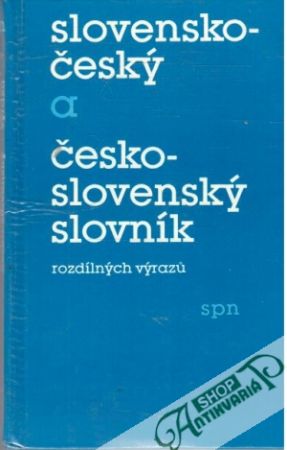 Obal knihy Slovensko - český a česko - slovenský slovník rozdílných výrazu