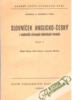 Slovníček anglicko - český - Gryce R., Černý E., Brichta J.