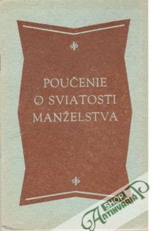 Obal knihy Poučenie o sviatosti manželstva