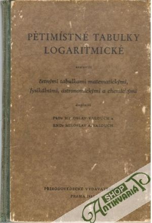 Obal knihy Pětimístné tabulky logaritmické