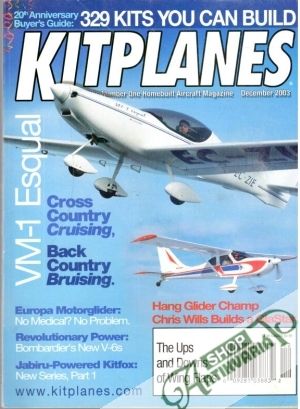 Obal knihy Kitplanes December 2003
