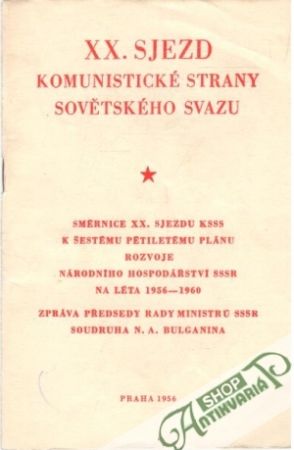 Obal knihy XX. sjezd komunistické strany sovětského svazu