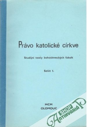 Právo katolické církve - sešit 1-2 - Kolektív autorov
