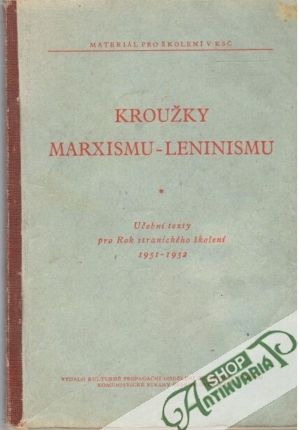Obal knihy Kroužky marxismu - leninismu