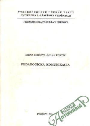 Obal knihy Pedagogická komunikácia