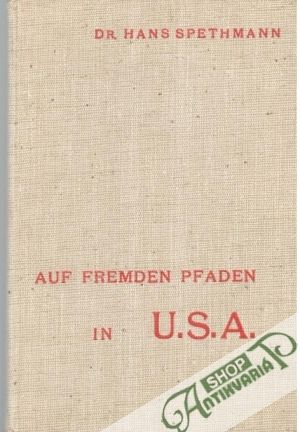 Obal knihy Auf Fremden Pfaden in U.S.A.
