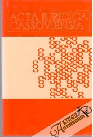 Obal knihy Acta iuridica cassoviensia 14.