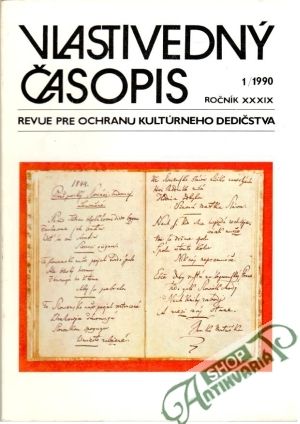Vlastivedný časopis  1-4/1990 - Kolektív autorov