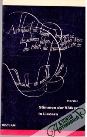 Obal knihy Stimmen der Völker in Liedern