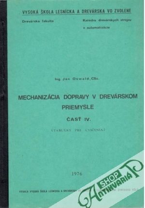 Obal knihy Mechanizácia dopravy v drevárskom priemysle