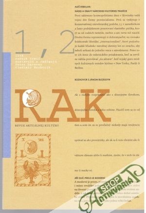 RAK - Revue Aktuálnej Kultúry 1-2/1998 - Kolektív autorov
