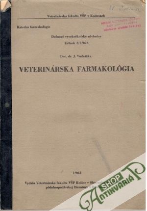Veterinárska farmakológia - Vodrážka J.