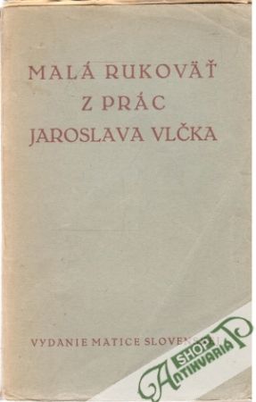 Obal knihy Malá rukoväť z prác Jaroslava Vlčka