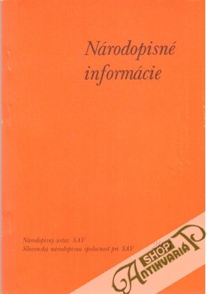 Národopisné informácie 2/1985 - Kolektív autorov