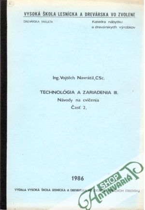 Obal knihy Technológia a zariadenia III.
