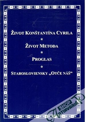 Obal knihy Život Konštantína Cyrila a život Metoda, PRoglas, Starosloviensky