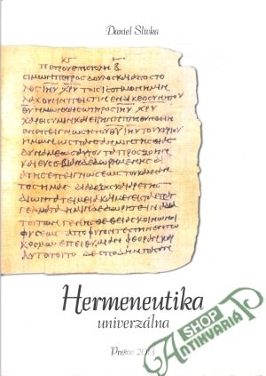 Obal knihy Hermeneutika univerzálna
