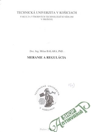 Meranie a regulácia - Balara Milan