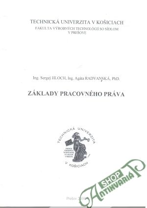 Obal knihy Základy pracovného práva