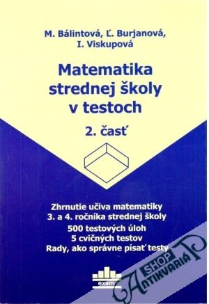 Obal knihy Matematika strednej školy v testoch 2. časť