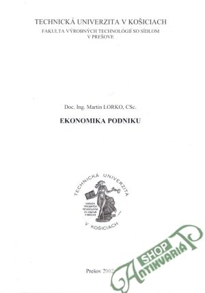 Obal knihy Ekonomika podniku