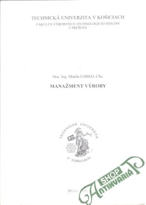 Manažment výroby - Lorko Martin