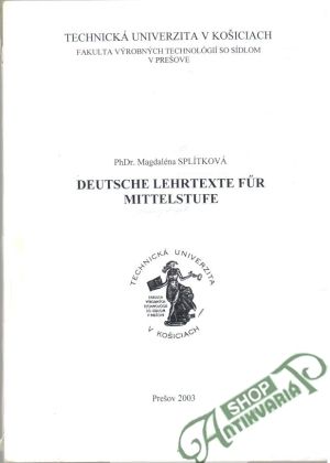 Deutsche lehrtexte fur mittelstufe - Splítková Magdaléna