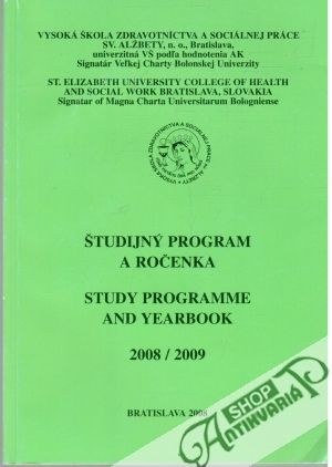 Obal knihy Študijný program a ročenka 2008/2009