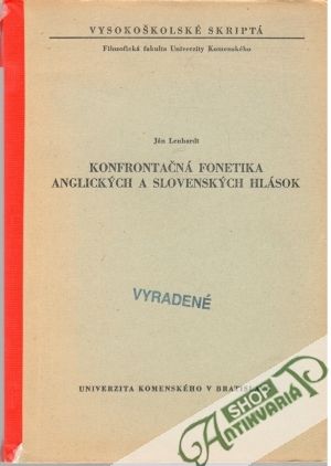 Obal knihy Konfrontačná fonetika anglických a slovenských hlások