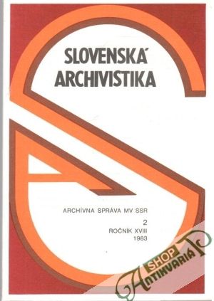 Obal knihy Slovenská archivistika 2/1983