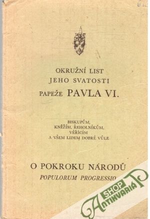 Obal knihy Okružní list jeho svatosti papeže Pavla VI.