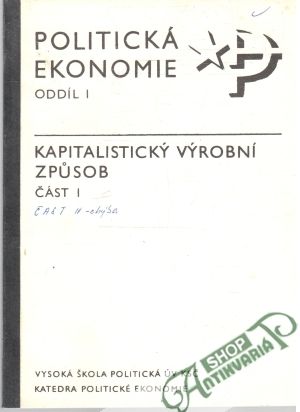Obal knihy Politické ekonomie 1