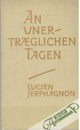 Obal knihy An unerträglichen Tagen