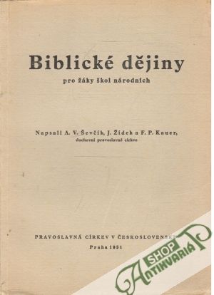 Obal knihy Biblické dějiny pro žáky škol národních