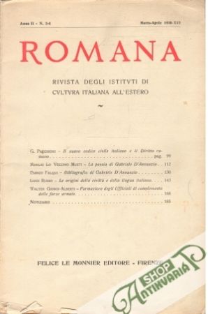 Obal knihy Romana - Anno II - N. 3-4