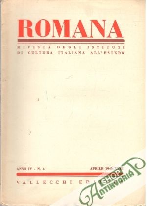 Obal knihy Romana - Anno IV - N. 4
