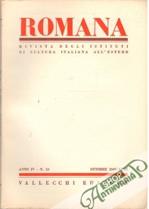 Obal knihy Romana - Anno IV - N. 10
