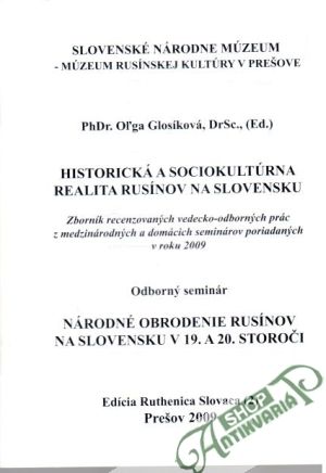 Historická a sociokultúrna realita rusínov na Slovensku - Glosíková Oľga