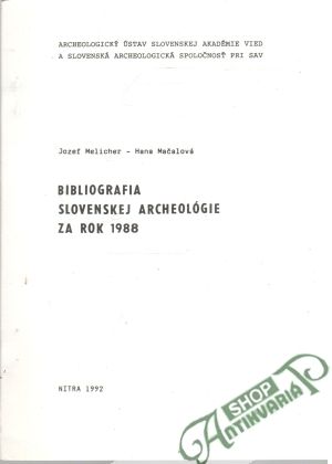 Obal knihy Bibliografia slovenskej archeológie za rok 1988