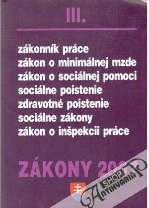 Obal knihy Zákony 2007 - III.