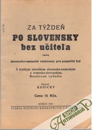Obal knihy Za týždeň po slovensky bez učiteľa