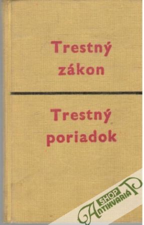 Obal knihy Trestný zákon, trestný poriadok