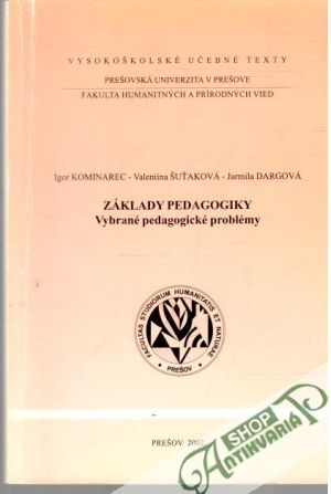 Obal knihy Základy pedagogiky