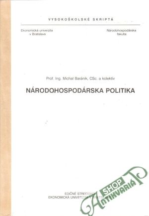 Obal knihy Národohospodárska politika