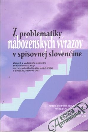 Obal knihy Z problematiky náboženských výrazov v spisovnej slovenčine