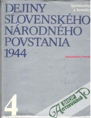 Obal knihy Dejiny Slovenského národného povstania 1994/4.