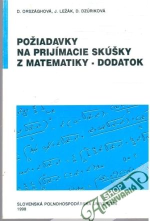 Obal knihy Požiadavky na prijímacie skúšky z matematiky - dodatok